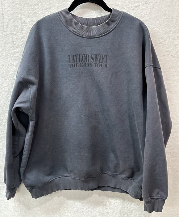 Taylor Swift Sweaters - Taylor Swift The Eras Tour Sweatshirt Gray Crewneck Womens MED DISCOLORED
